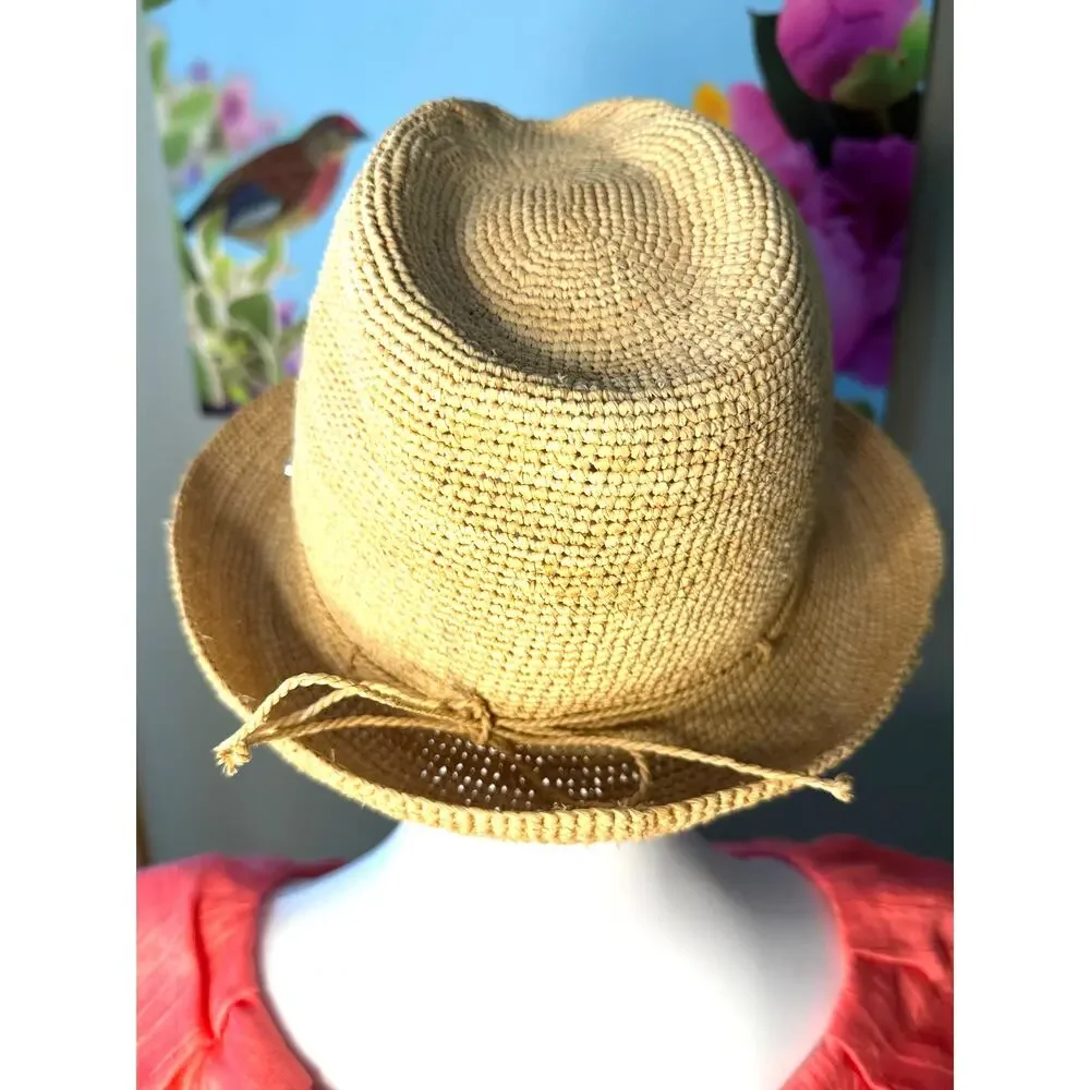 Helen Kaminski NWT Natural Raffia Sun Hat Golf Resort Vacation Womens One Size - Picture 8 of 11